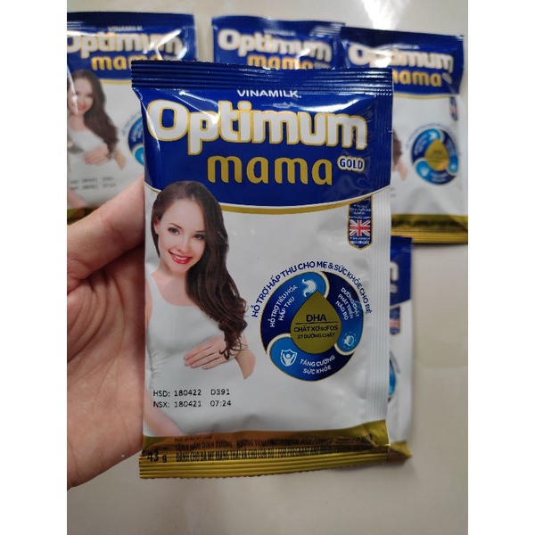combo 12 gói Sữa bột optimum mama 43gr/ gói