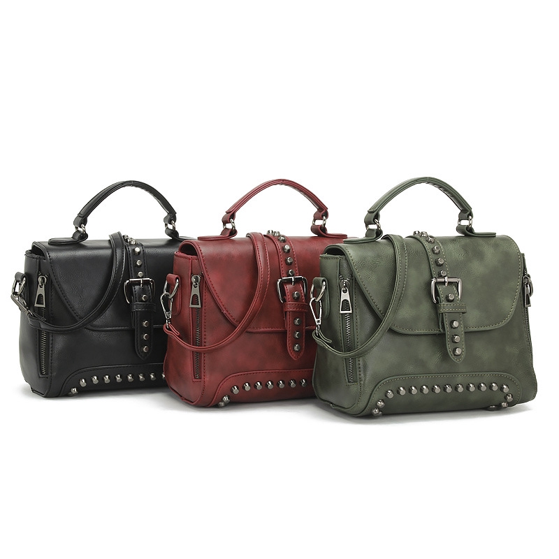 Túi Đeo Chéo Chuwanglin Làm Bằng Da Vintage Dành Cho Nữ