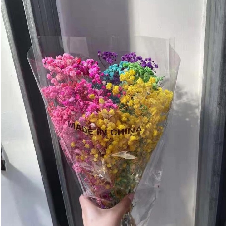 Cành lẻ Hoa bi khô decor,  Hoa thật sấy khô tông  màu pastel vintage trang trí nhà cửa