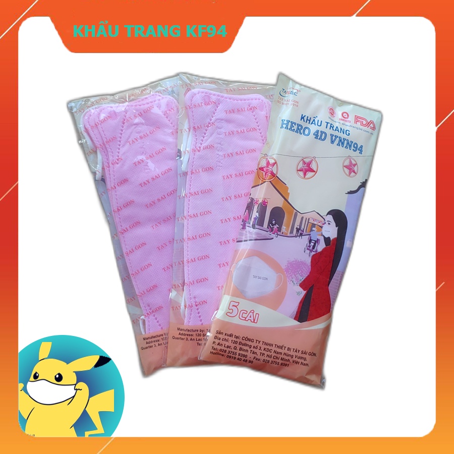 Khẩu Trang Y Tế KF94 Tây Sài Gòn  Cái Đủ Màu
