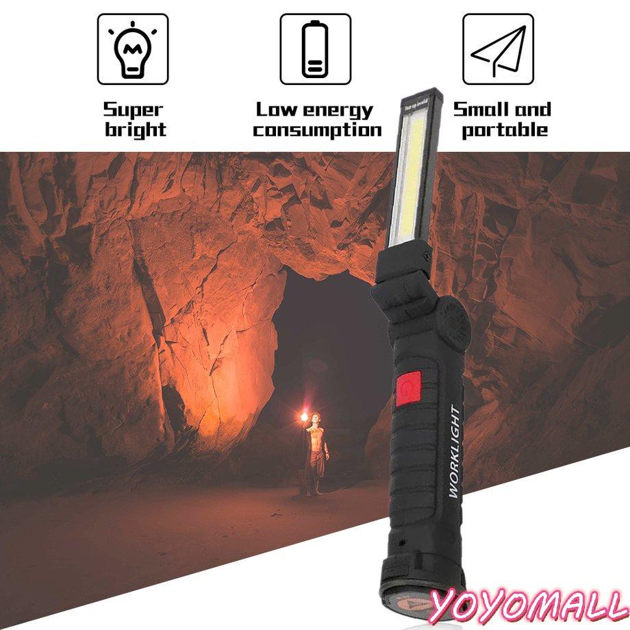 Đèn led cầm tay chiếu sáng khẩu cấp có thể gấp lại/ sạc bằng USB YOYO COB | BigBuy360 - bigbuy360.vn