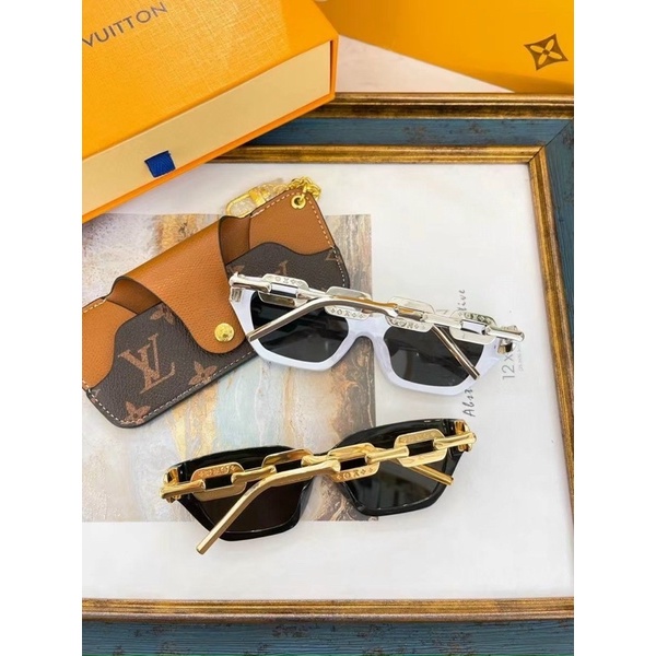 Kính hiệu mắt mèo xếch LV MÀU TRẮNG ĐEN BEO XÍCH dập logo hàng đẹp hot 2022