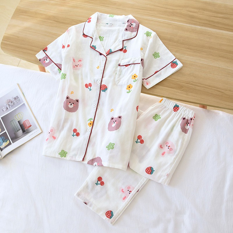 Kimono Vải Xô Nhật 🌵 Yukata Đồ Bộ Tay Ngắn Thoáng Mát 🌵IVY240