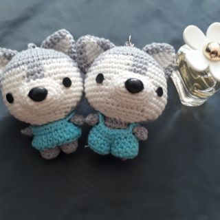 Móc khóa thú bông sợi cotton