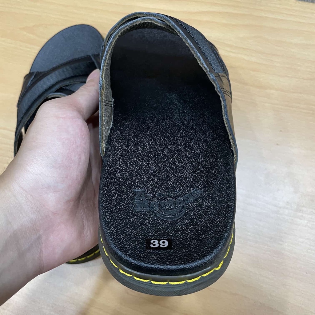 Dép nam quai ngang chéo da bò