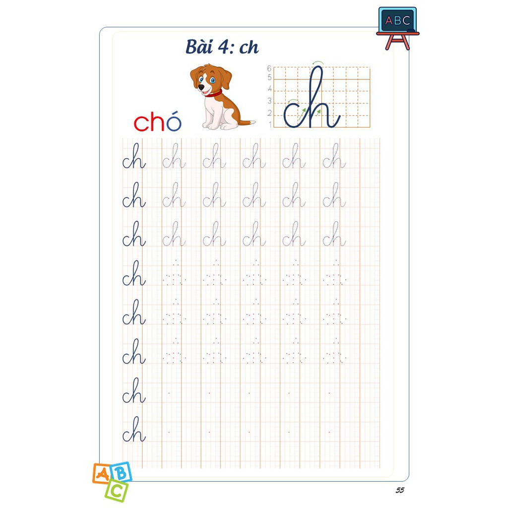 Học liệu cho bé 5 tuổi: Khởi đầu tập viết, giúp bé làm quen với nét, chữ cái, chữ ghép kèm hình ảnh trực quan