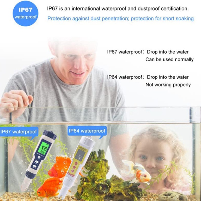 Bộ Dụng Cụ Kiểm Tra Muối Kỹ Thuật Số Độ Chính Xác Cao 5 Trong 1 Chống Thấm Nước IP67