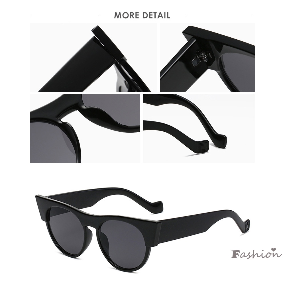 Kính Mát Gọng PC Dày Chống Lóa Hình Oval Dùng Làm Đạo Cụ Chụp Ảnh Cho Nữ UV400