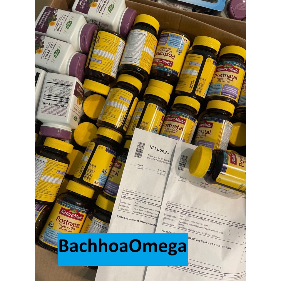 Nature Made Postnatal multi + DHA BỔ SUNG DINH DƯỠNG SAU SINH - 60 VIÊN HÀNG MỸ