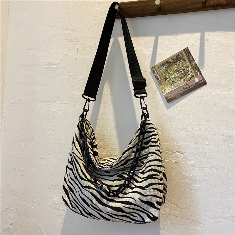 Túi Vải Canvas Đeo Vai Sức Chứa Lớn Thời Trang Phong Cách Hàn Quốc Cho Nữ