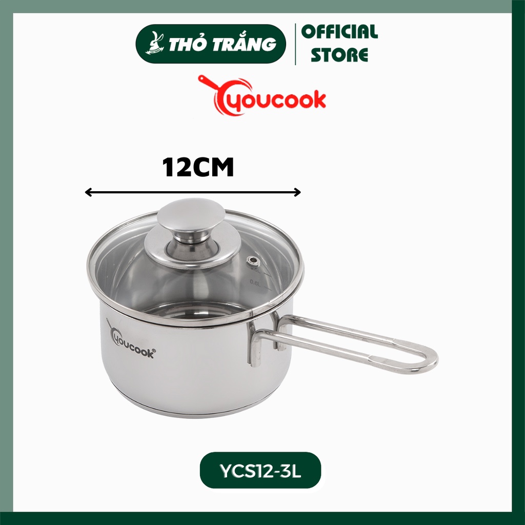Quánh Inox 3 đáy cao cấp thân ĐỨNG thương hiệu You Cook