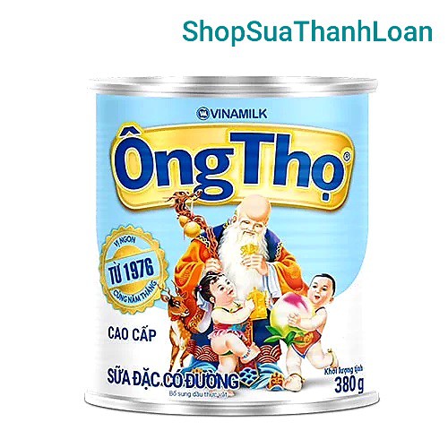 [HSD T4-2022] Sữa đặc có đường Ông Thọ chữ xanh - Hộp giấy 380gr