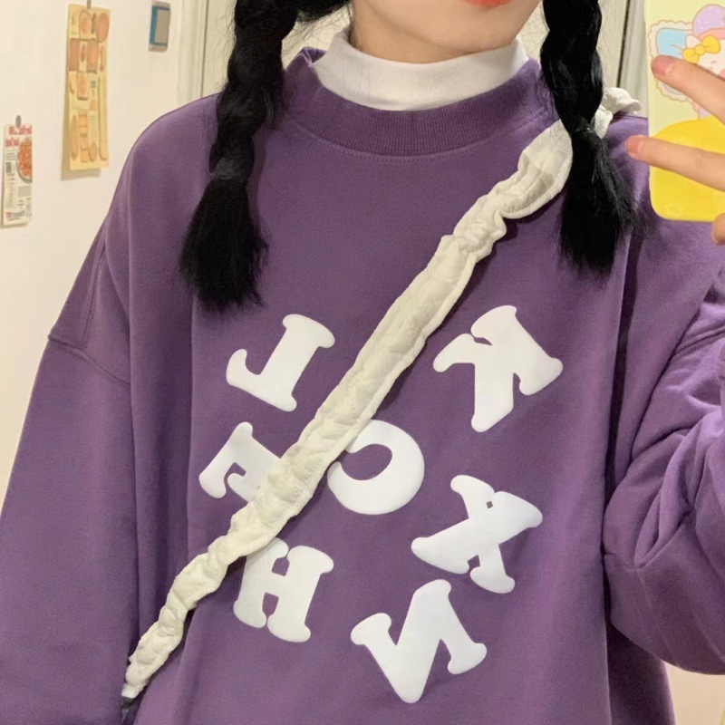 Áo thun NRVP tay dài dáng rộng in chữ phong cách Hàn Quốc 2023