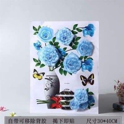 Tranh Dán Tường 3D Hoa Nổi Trang Trí Phòng Khách Room Decor