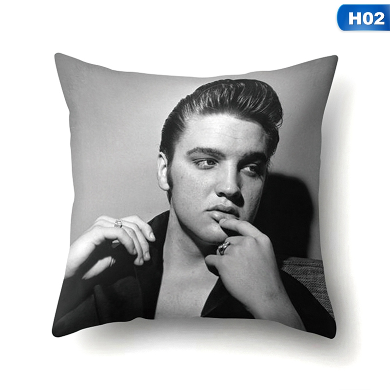 Vỏ Gối Một Mặt In Họa Tiết Elvis Presley Trang Trí Nhà Cửa