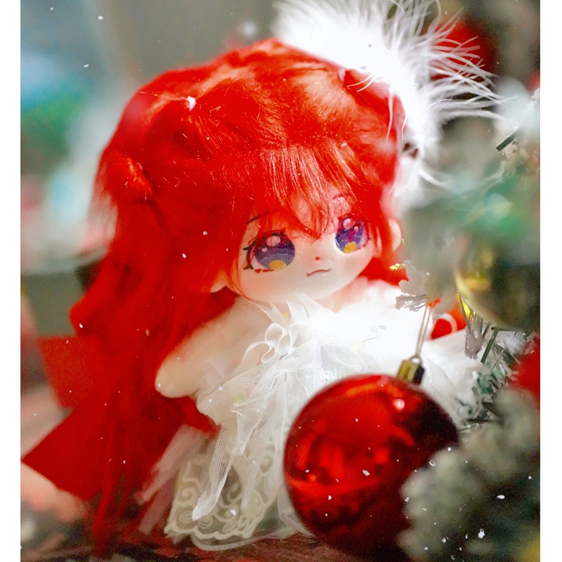 Búp Bê Nữ Ca Sĩ Lisa Rose Jisoo Taeyeon 20cm Tóc Dài Màu Đỏ