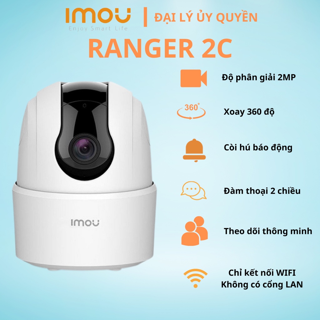 Camera WIFI trong nhà xoay 360 độ IMOU RANGER 2C TA22CP 2MP/ TA42P 4MP hàng chính hãng
