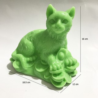 Tượng Đá Mèo Đại Màu Xanh Ngọc