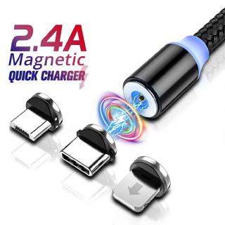 Cáp sạc truyền dữ liệu tích hợp nam châm cổng micro usb / type c cho iphone