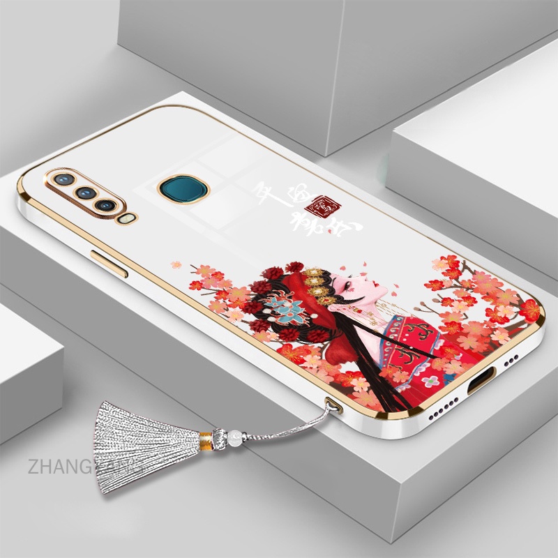 Ốp Điện Thoại TPU Dẻo Mạ Điện Có Dây Đeo Cho vivo y11 y12 y15 y17 y19