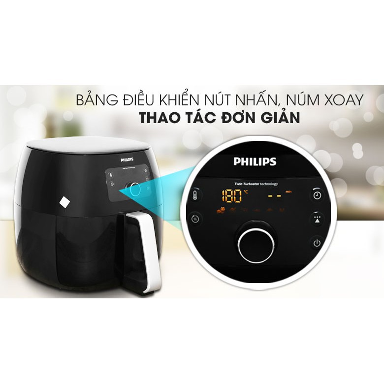 [GIAN HÀNG UY TÍN] [HÀNG CHÍNH HÃNG] Nồi chiên không dầu Philips HD9650