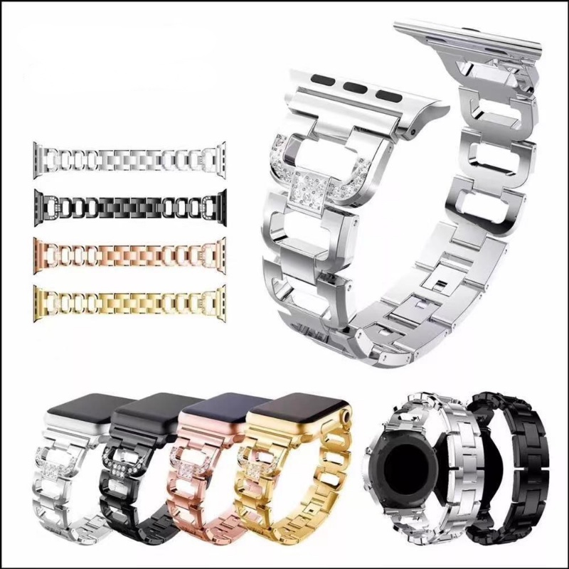 Dây Đeo Đồng Hồ Dạng Vòng Tay Dát Kim Cương Cho Apple 49MM 45MM 44MM 42MM 41MM 40MM 38MM ultra 8 7 6 SE 5 4 3 2 1