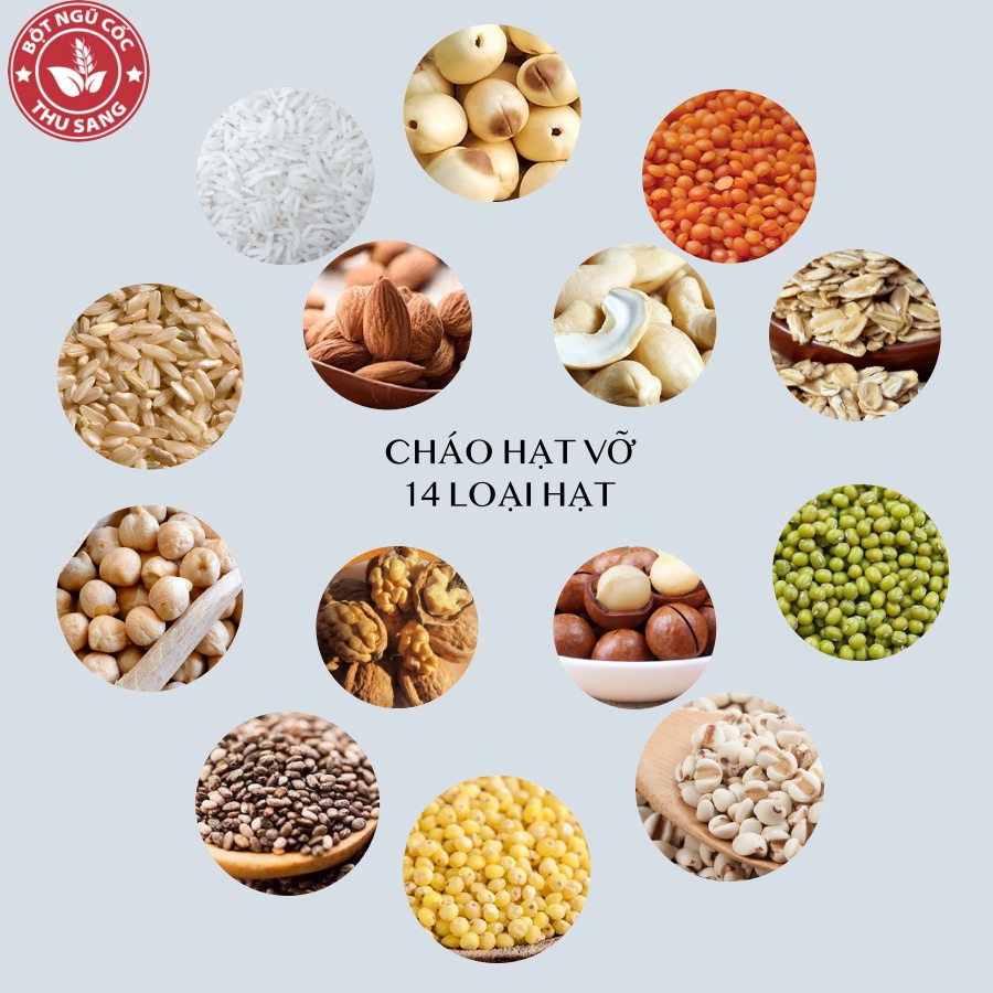 CHÁO HẠT VỠ 14 LOẠI HAT