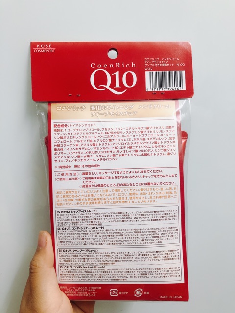 (bill) Set 2 kem tay Q10 Nhật bản có hàng tặng kèm