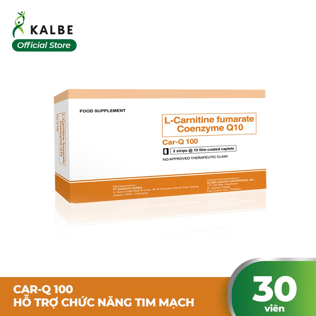 Thực phẩm bổ sung CarQ 100 - Duy trì sức khỏe tim mạch