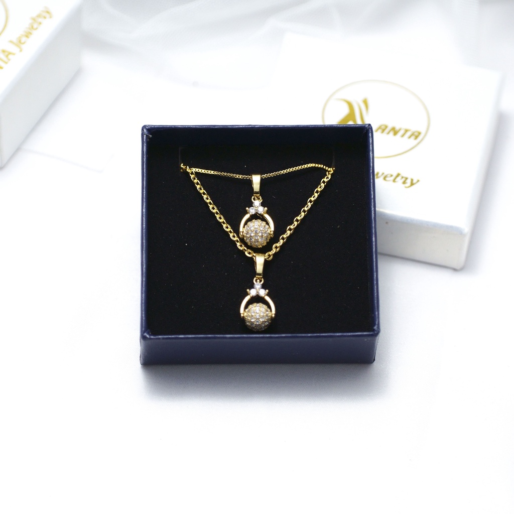 Dây Chuyền Hộp Ý Quả Cầu Đá Lấp Lánh Trang Sức ANTA Jewelry AT30221B