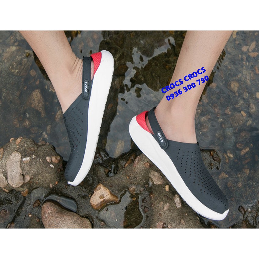 DÉP SỤC C.ROC.S LITERIDE MÀU ĐEN LÓT ĐỎ ĐẾ TRẮNG CHO CẢ NAM VÀ NỮ | BigBuy360 - bigbuy360.vn
