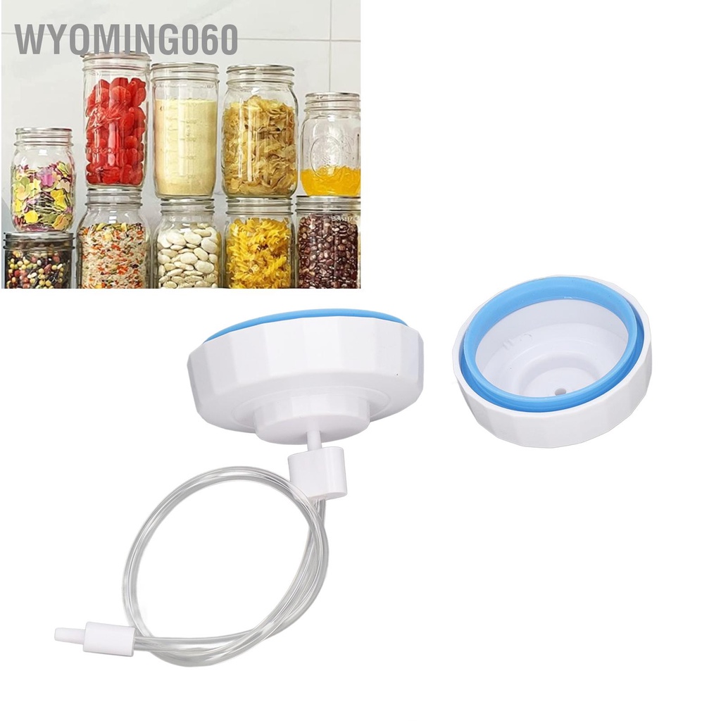 Wyoming060 Jar Sealer Bảo quản thực phẩm Hướng dẫn sử dụng Bộ niêm phong chân không với ống để tiết kiệm Lọ Mason miệng rộng thông thường