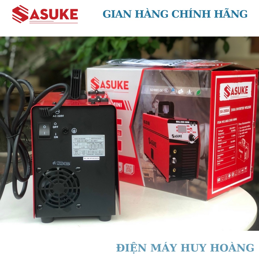 Máy hàn MIG không dùng khí SASUKE - KENMAX 200I dây mig rời dài 2.8m cao cấp, mic hai chức năng không khí và hàn que