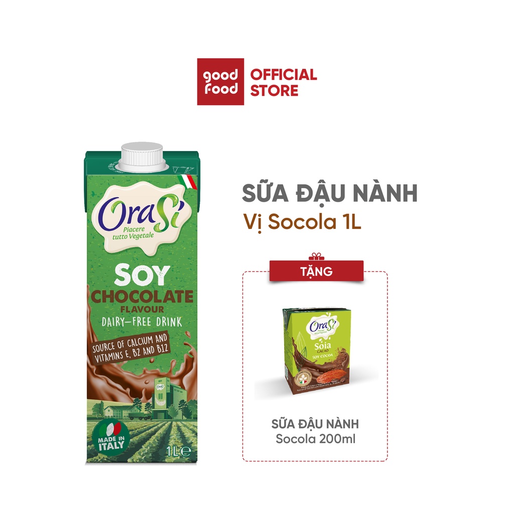 [Mã BMBAU50 giảm 7% đơn 99K] Thực phẩm bổ sung sữa đậu nành ca cao Soy Cocoa Orasi 1L giàu dinh dưỡng tốt cho sức khỏe