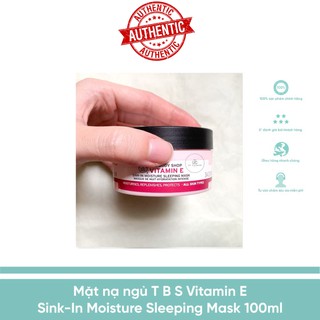 [Mã giảm giá mỹ phẩm chính hãng] Mặt nạ ngủ The Body Shop Vitamin E Sink-in Moisture Sleeping Mask 100ml