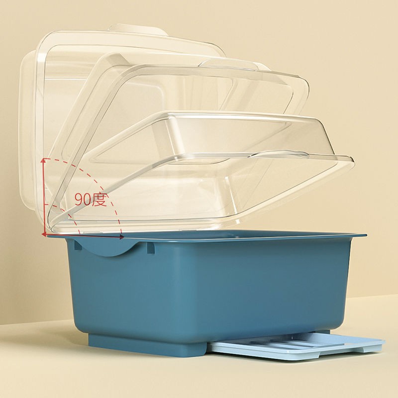 Bộ đồ ăn nhà bếp hộp lưu trữ đa chức năng lớn, vừa và nhỏ đựng chén bát bằng nhựa gia đình ngăn kéo tủ đĩa thoát