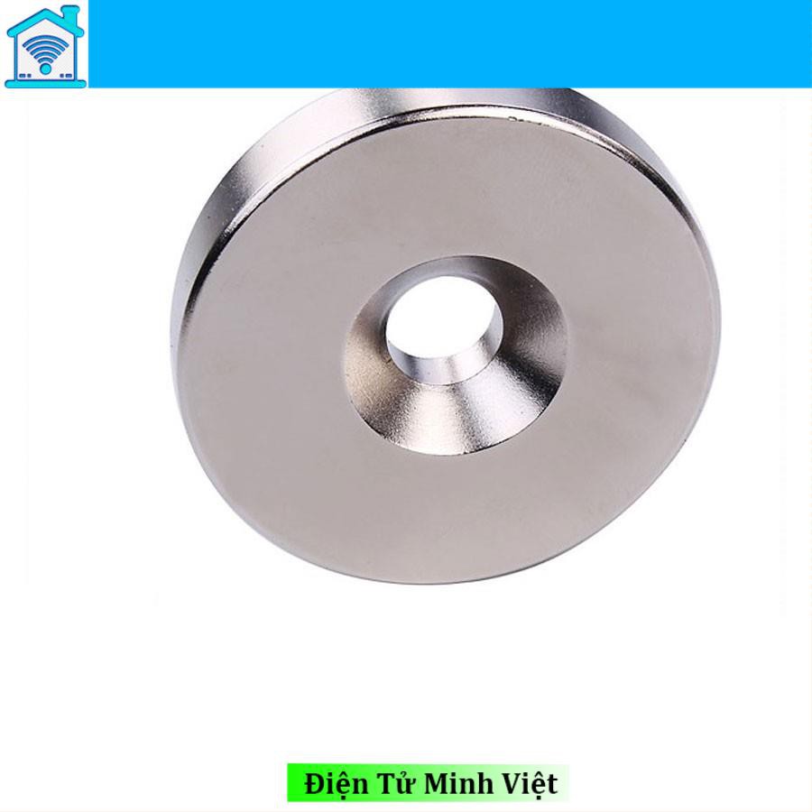 Nam châm viên 30x5 lỗ 6 ( hít bi sắt )