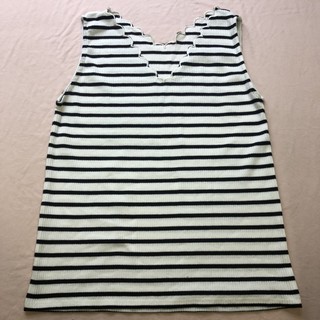 Áo thun nữ urbanity ub xuất nhật ba lỗ cổ v sóng cotton gân rip 3 màu