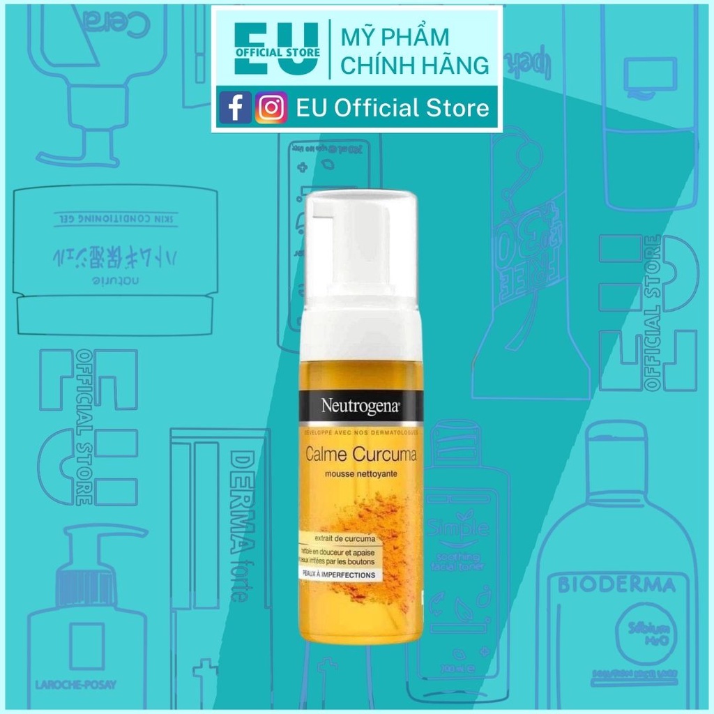 Sữa Rửa Mặt Neutrogena Chiết Xuất Nghệ, Xịt Tạo Bọt, Dung Tích 150ml