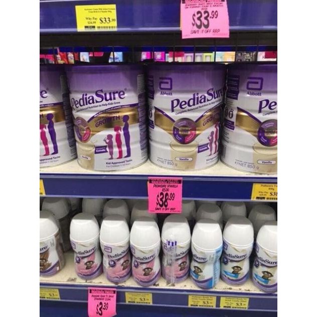 Sữa Pediasure Úc nắp tím 850g