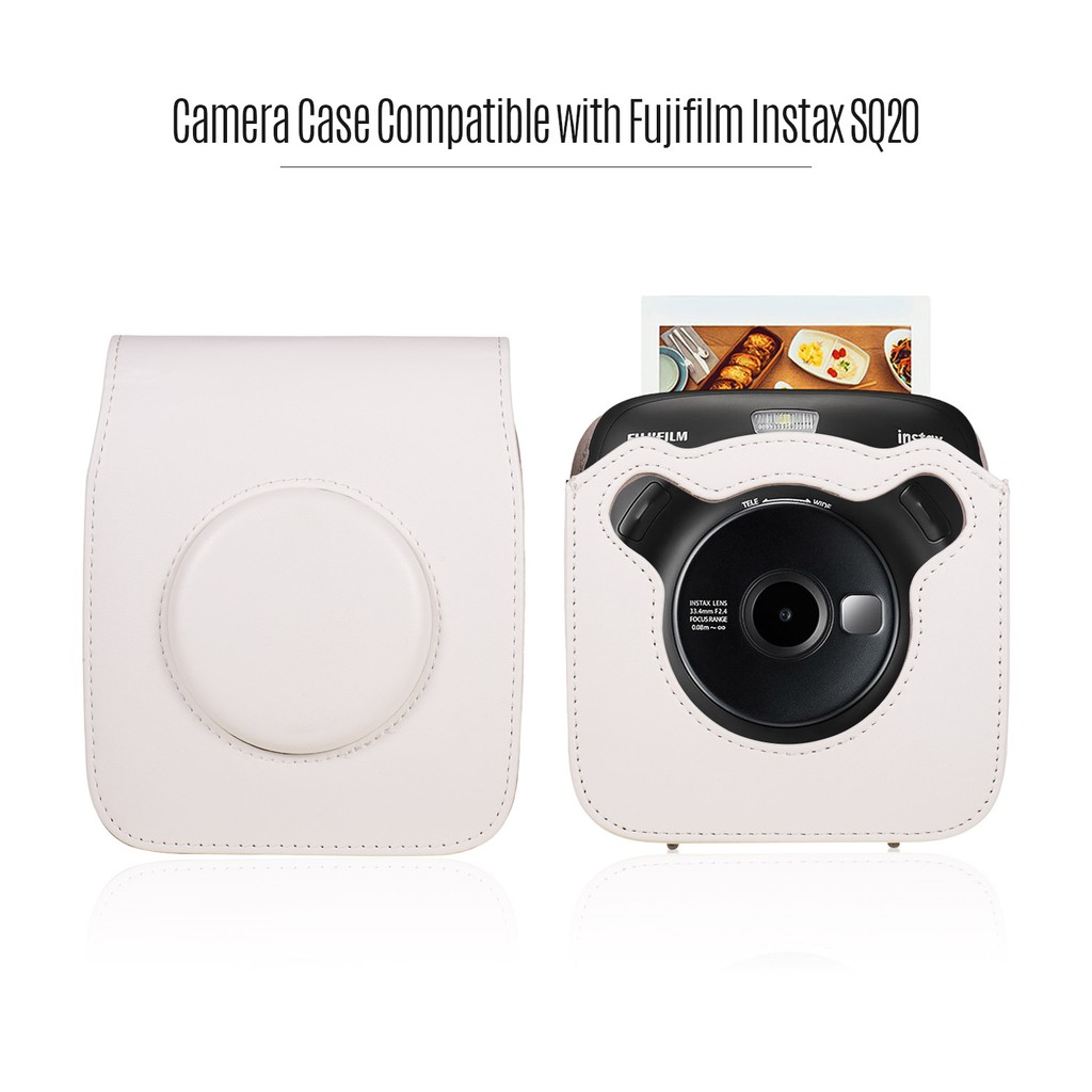 Túi Da PU Đựng Camera Fujifilm Fuji Instax Sq20 Tiện Dụng