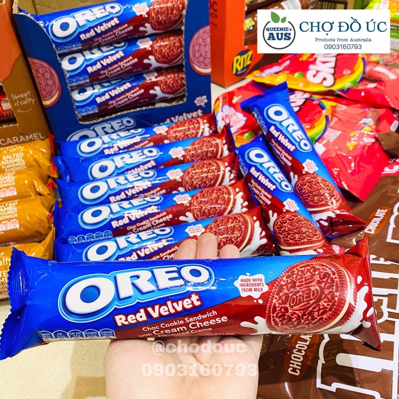 Bánh quy nhân kem OREO Red Velvet nhập Úc 🇦🇺 | BigBuy360 - bigbuy360.vn