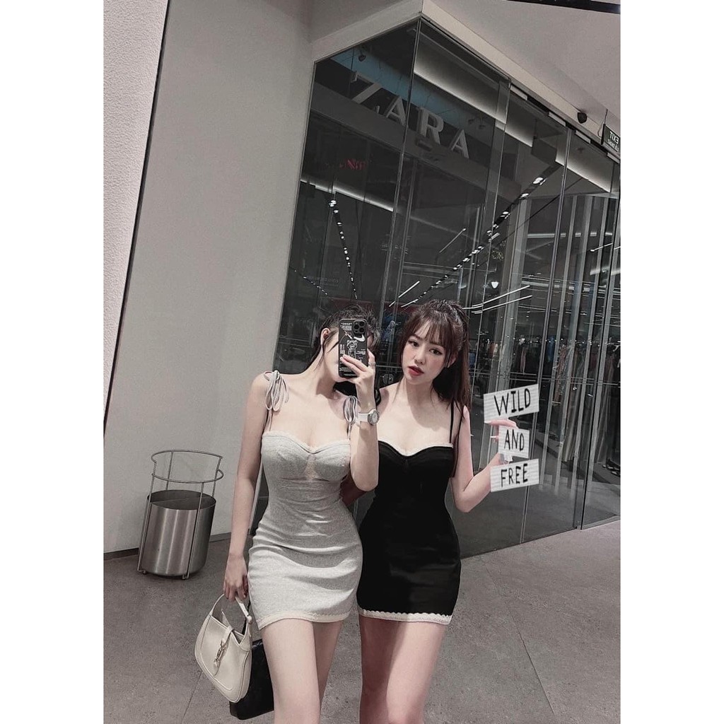 Đầm Body Nữ Hàng Xưởng VNXK Dáng Ôm Cột Dây Vai May Sẳn Mút Ngực Mặc Dạo Phố Đi Chơi Dự Tiệc Giá Rẻ | BigBuy360 - bigbuy360.vn