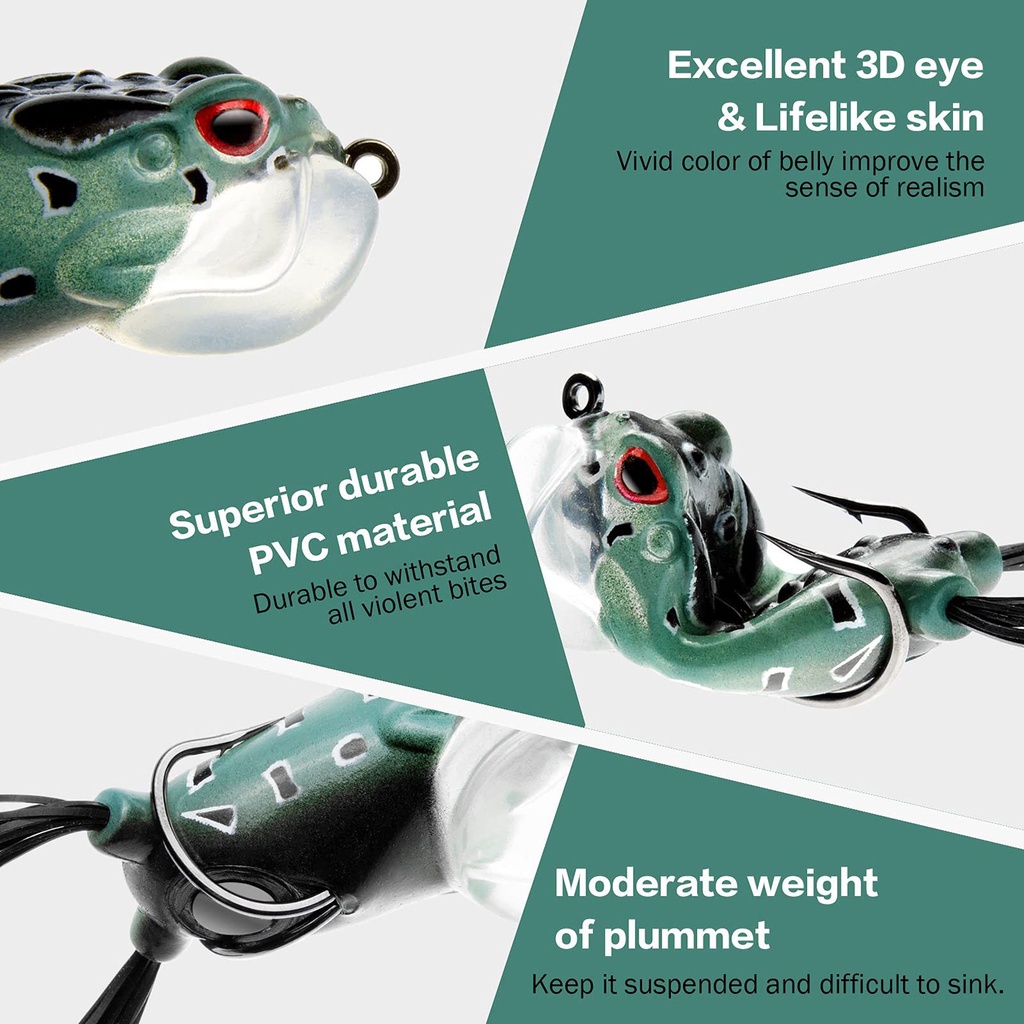 Mồi Câu Cá Nước Ngọt Hình Ếch/Ếch Bằng Silicon Mềm Kèm Móc Câu
