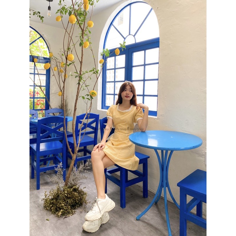 [Mã FAGREEN1505 giảm tới 30K đơn 99K] ĐẦM CỔ U XOÈ PHỐI VIỀN TRẮNG | BigBuy360 - bigbuy360.vn