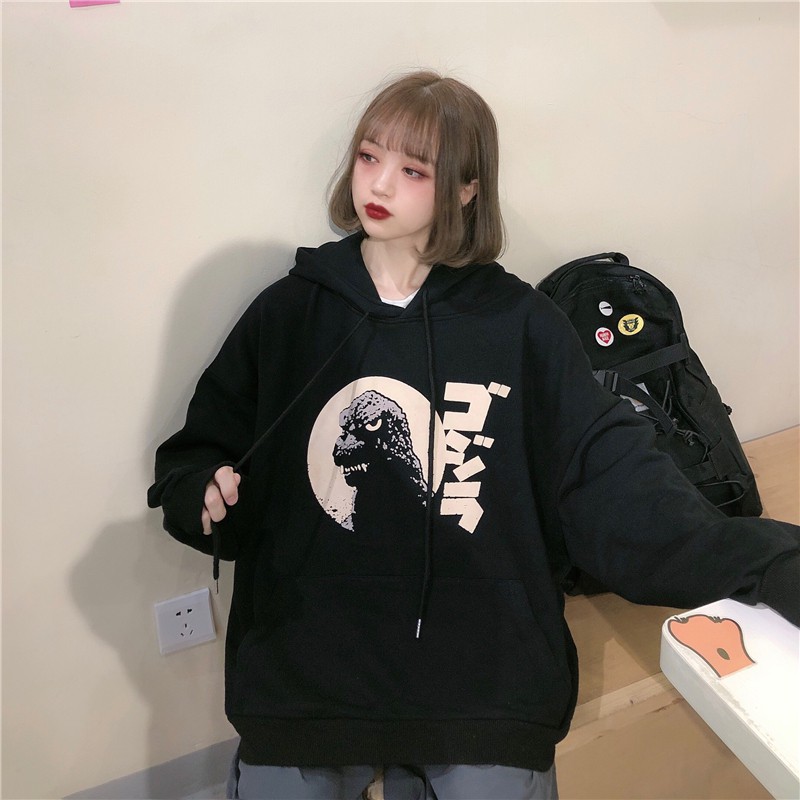 Áo Hoodie Khủng Long Ulzzang Nữ Cá Tính Form Rộng Rãi Nỉ Bông HD10 - Liti shop | BigBuy360 - bigbuy360.vn