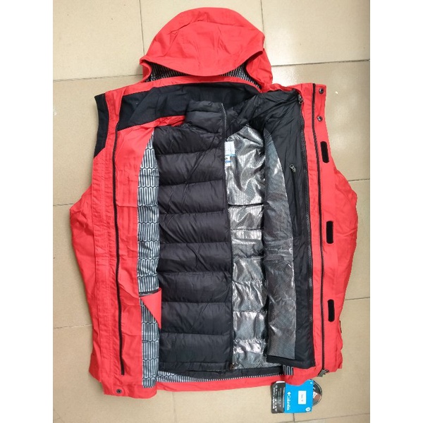Áo ấm nam 2in1 Columbia Omni-Heat màu đỏ