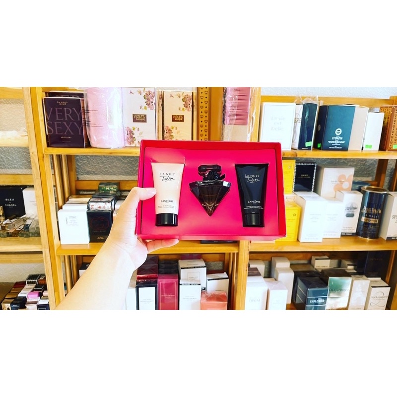 Set nước hoa chính hãng Lancome Tresor La Nuit EDP 30ml + dưỡng thể 50ml + sữa tắm 50ml