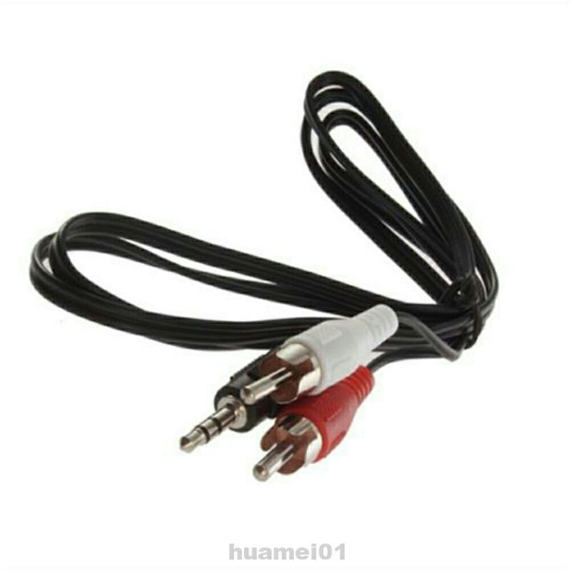 Đen Cáp Chuyển Đổi Âm Thanh Từ 3.5 mm Sang 2rca Dài 1m