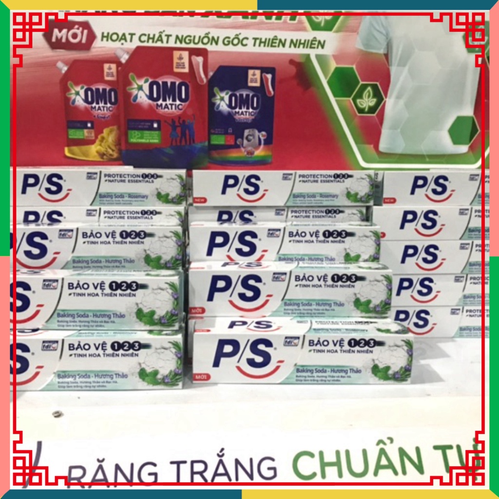 (HOT LIKE) (Mới) Kem Đánh Răng P/S chở che 123 Banking Soda - Hương Thảo 180g